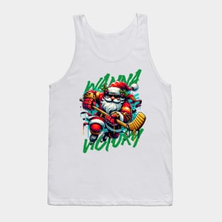 Santa Hockey in Christmas Fest. Tank Top